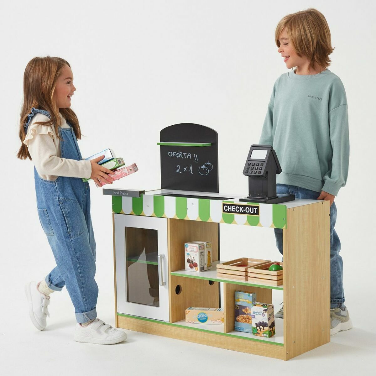 Speelgoedsupermarkt Colorbaby Hout 80 x 80 x 30 cm-Topper Trend