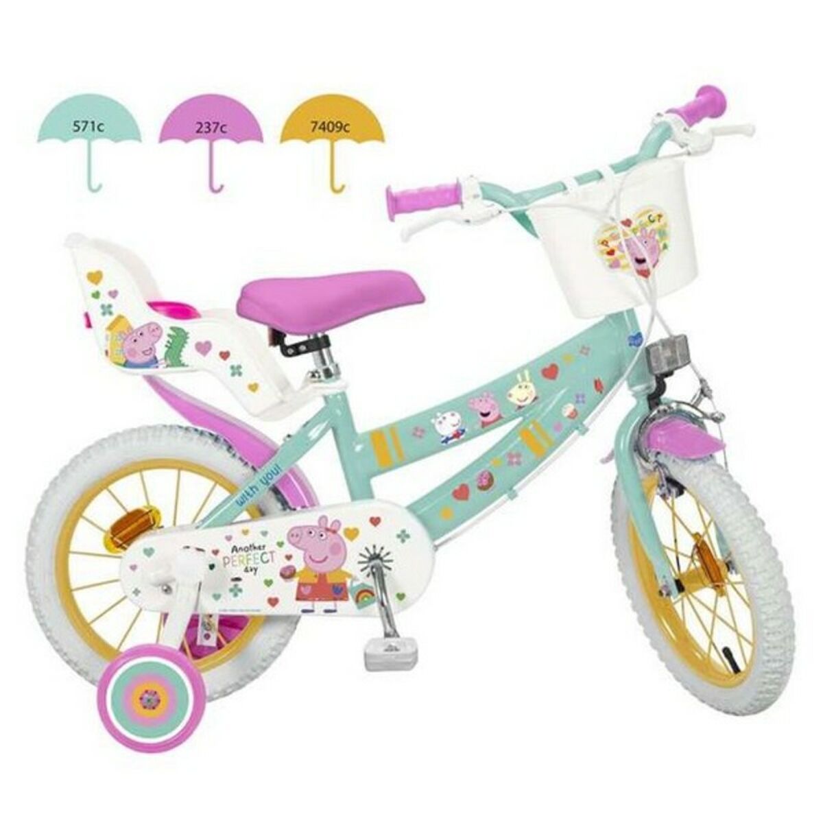 Kinderfiets Toimsa Peppa Pig 5-8 Jaar (16")-Topper Trend