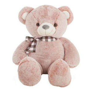 Knuffelbeer Grijs Roze Polyester Acryl 75 cm-Topper Trend