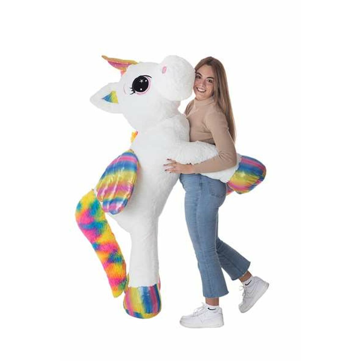 Knuffel Rainbow Eenhoorn 130 cm-Topper Trend