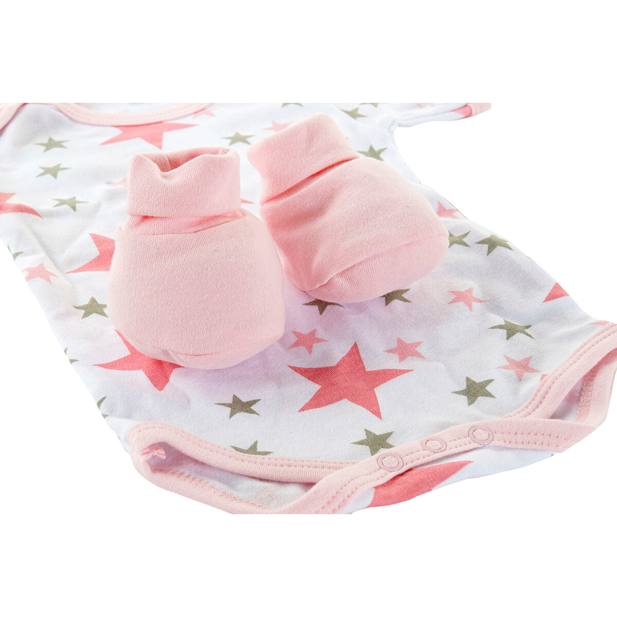 Kledingset DKD Home Decor Blauw Roze 0-6 Maanden Katoen Sterren (2 Stuks)-Topper Trend