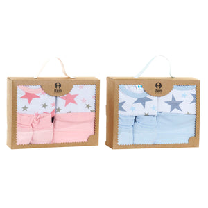 Kledingset DKD Home Decor Blauw Roze 0-6 Maanden Katoen Sterren (2 Stuks)-Topper Trend