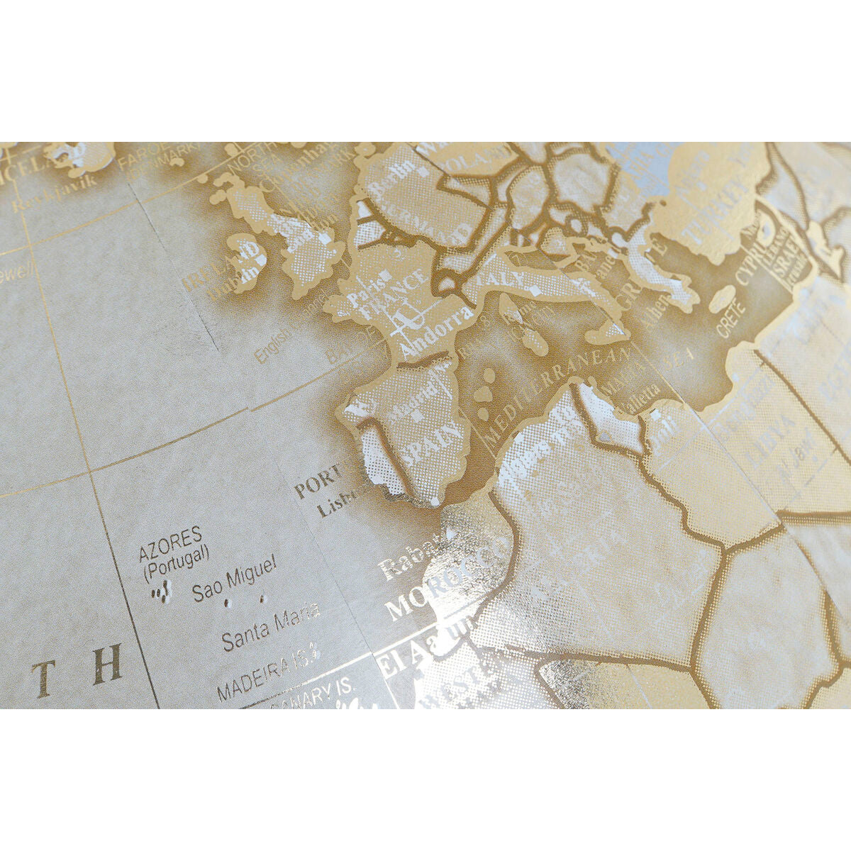 Wereldbol Home ESPRIT Wit Gouden PVC Marmer 27 x 25 x 40 cm-Topper Trend