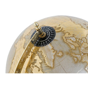 Wereldbol Home ESPRIT Wit Gouden PVC Marmer 27 x 25 x 40 cm-Topper Trend