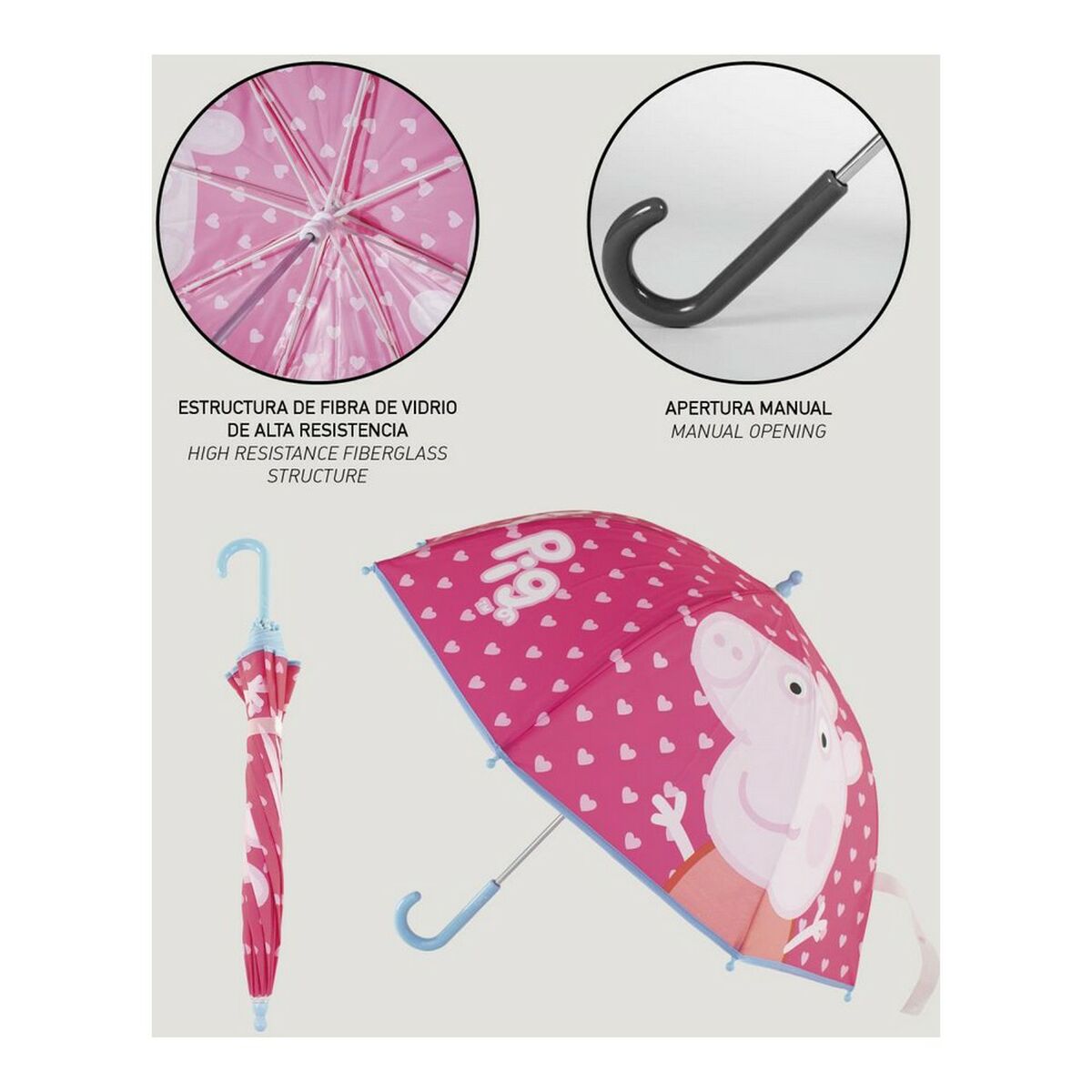 Paraplu Peppa Pig Roze (Ø 71 cm)-Topper Trend