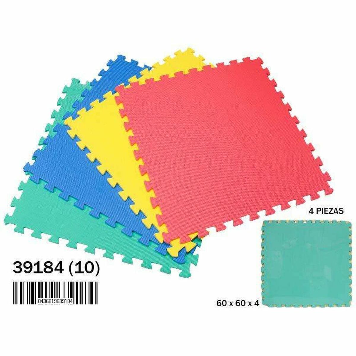 Puzzel Eva Tapijt 60 x 60 cm 60 x 60 x 4 cm (4 pcs)-Topper Trend