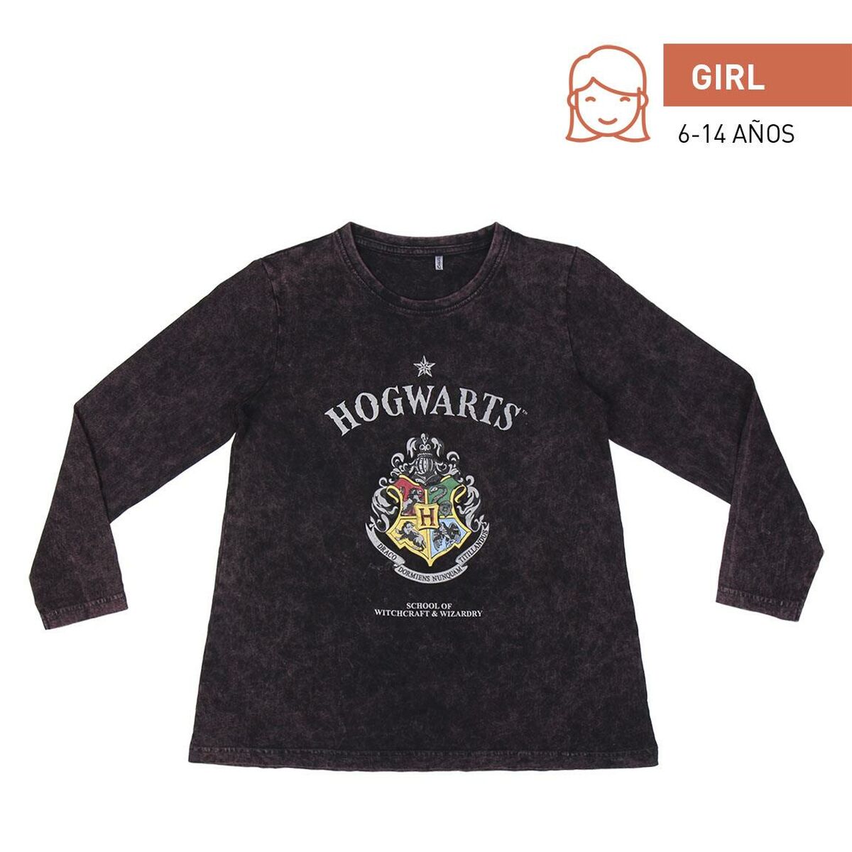 Shirt met lange mouwen voor kinderen Harry Potter Donker grijs 14 Jaar-Topper Trend
