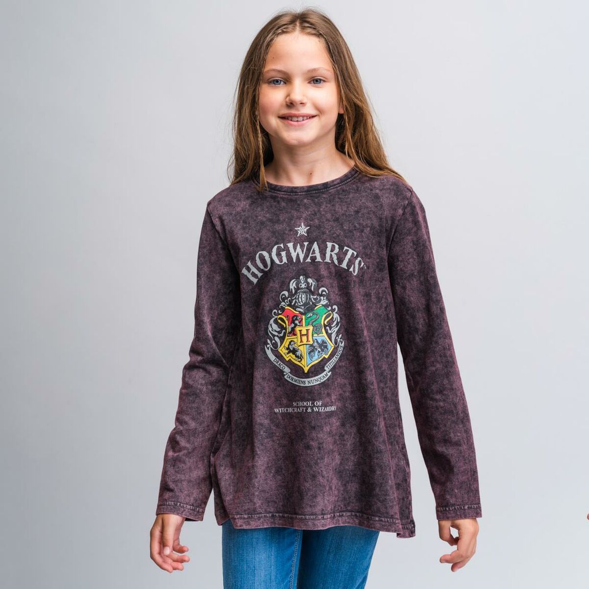 Shirt met lange mouwen voor kinderen Harry Potter Donker grijs 14 Jaar-Topper Trend
