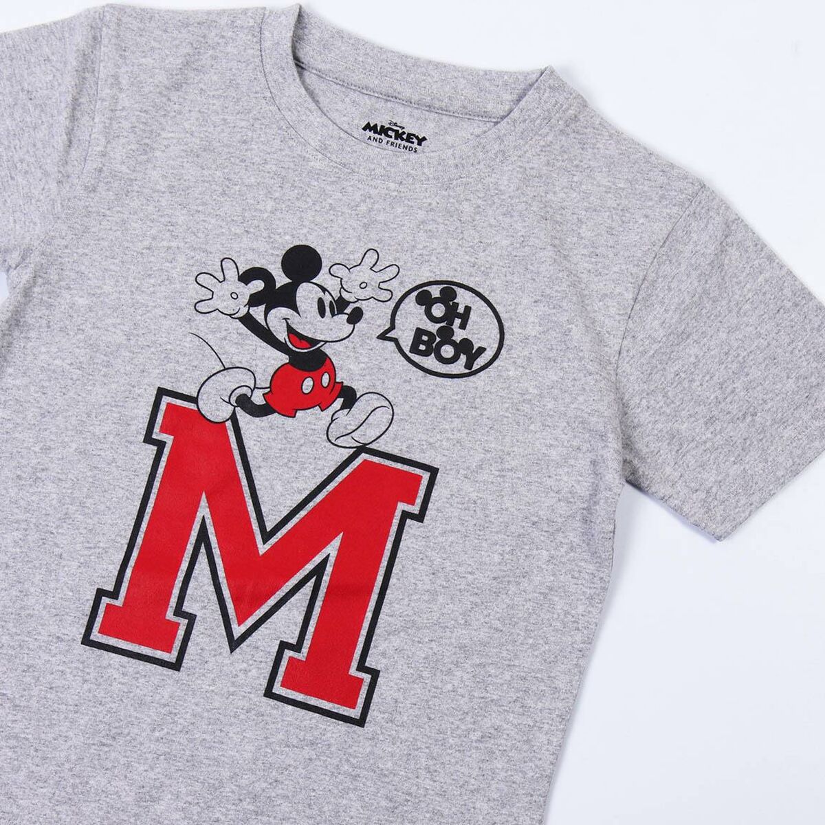 T-Shirt met Korte Mouwen voor kinderen Mickey Mouse Grijs 4 Jaar-Topper Trend
