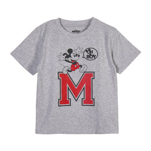 T-Shirt met Korte Mouwen voor kinderen Mickey Mouse Grijs 4 Jaar-Topper Trend