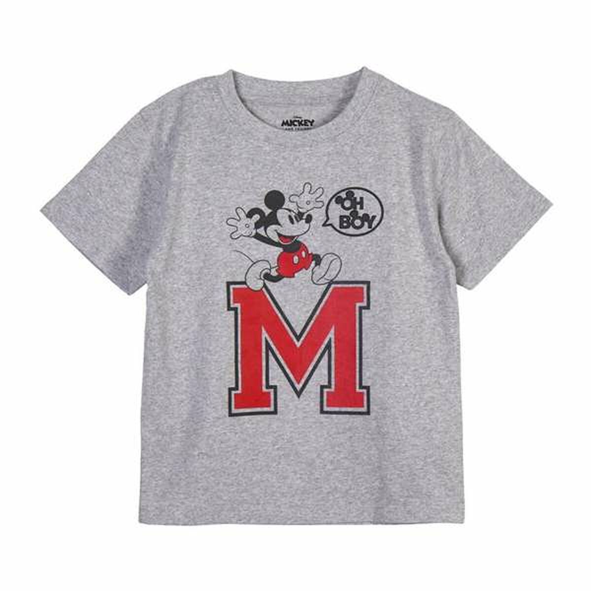 T-Shirt met Korte Mouwen voor kinderen Mickey Mouse Grijs 4 Jaar-Topper Trend