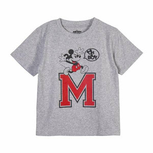T-Shirt met Korte Mouwen voor kinderen Mickey Mouse Grijs 4 Jaar-Topper Trend