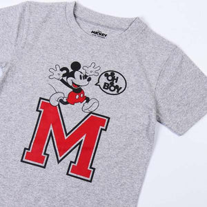 T-Shirt met Korte Mouwen voor kinderen Mickey Mouse Grijs 4 Jaar-Topper Trend