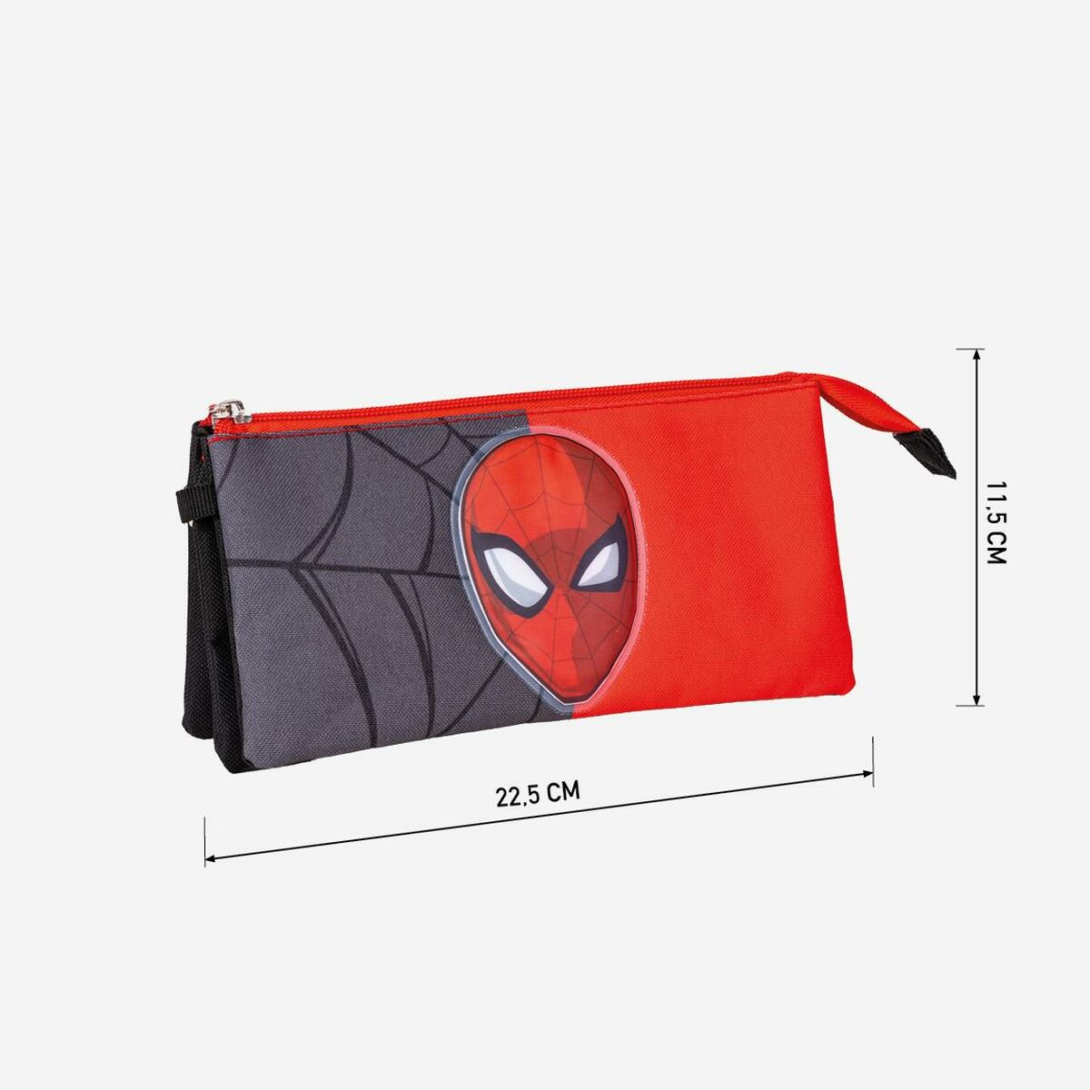 Pennenetui met 3 vakken Spider-Man Rood-Topper Trend