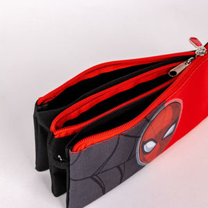Pennenetui met 3 vakken Spider-Man Rood-Topper Trend