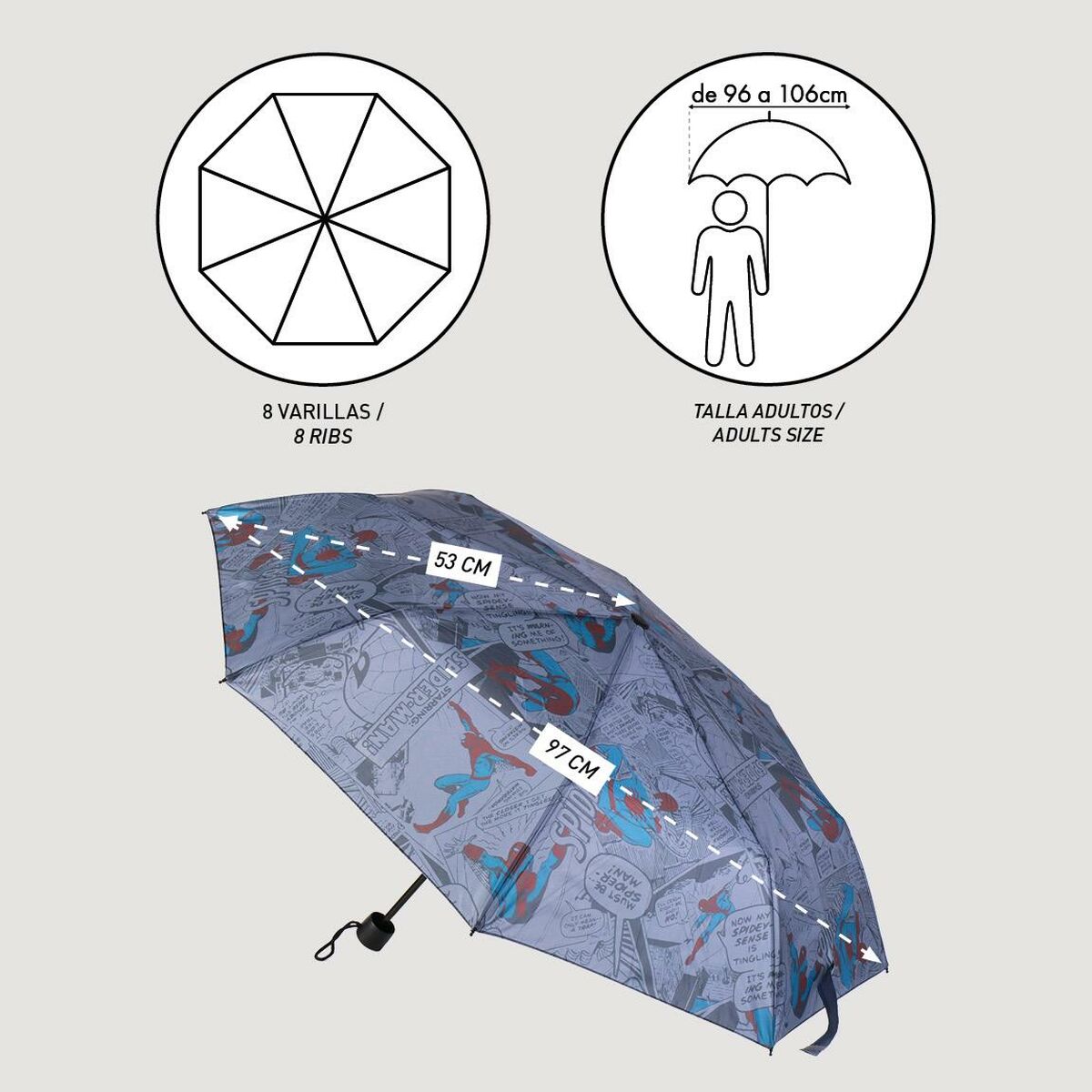 Opvouwbare Paraplu Spider-Man-Topper Trend