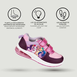 Sportschoenen met LED My Little Pony Velcro Roze-Topper Trend