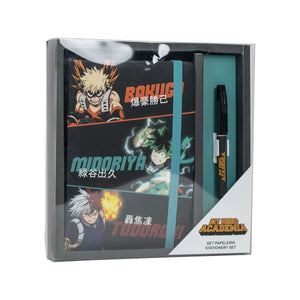 Schrijfset My Hero Academia Zwart 2 Onderdelen-Topper Trend