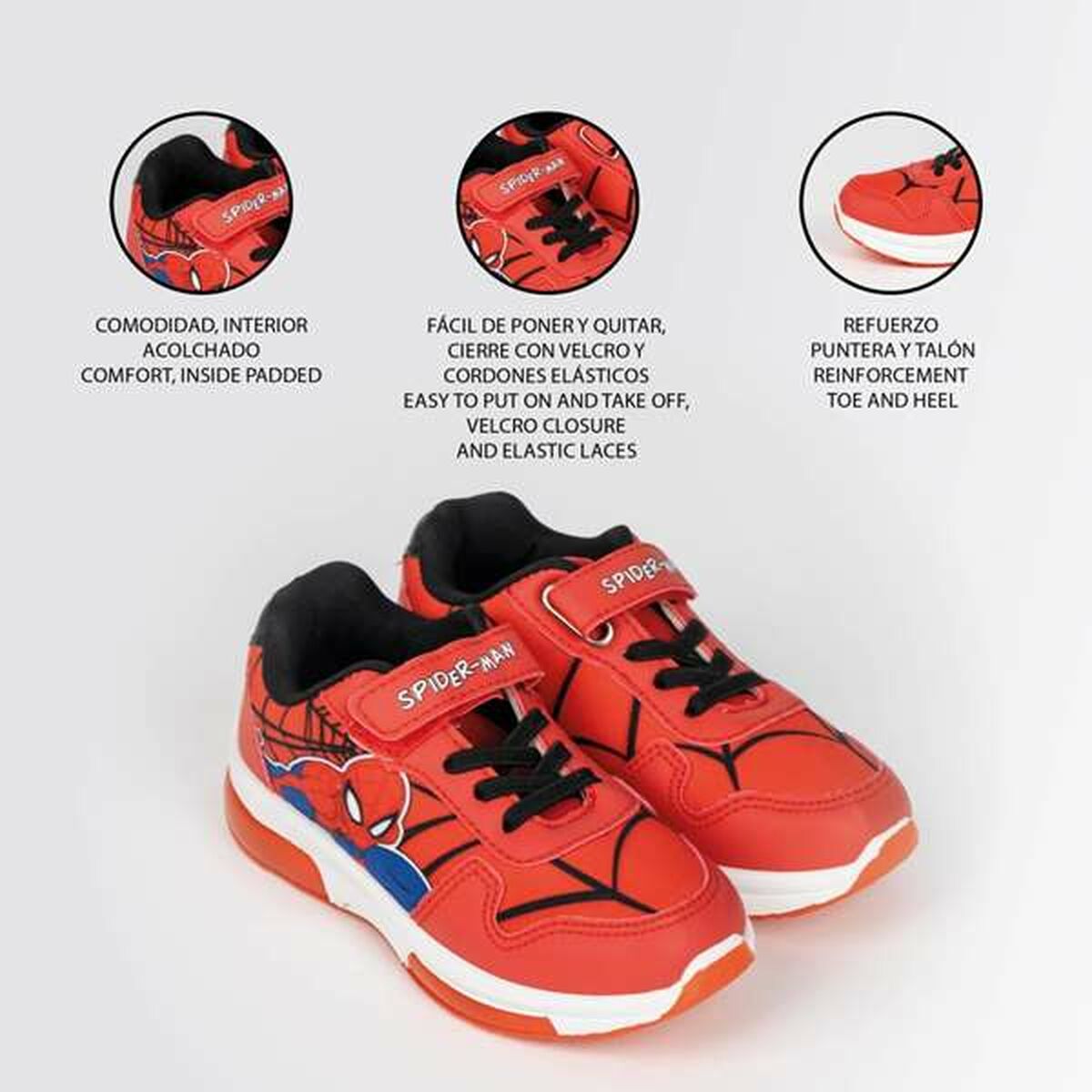 Sportschoenen met LED Spider-Man (Refurbished A)-Topper Trend