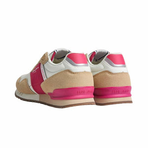 Sportschoenen voor Kinderen Pepe Jeans London Classic Lichtbruin-Topper Trend