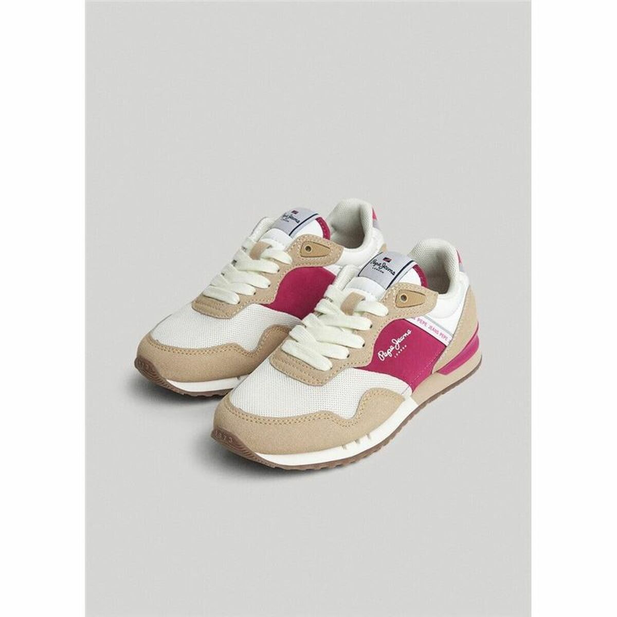 Sportschoenen voor Kinderen Pepe Jeans London Classic Lichtbruin-Topper Trend