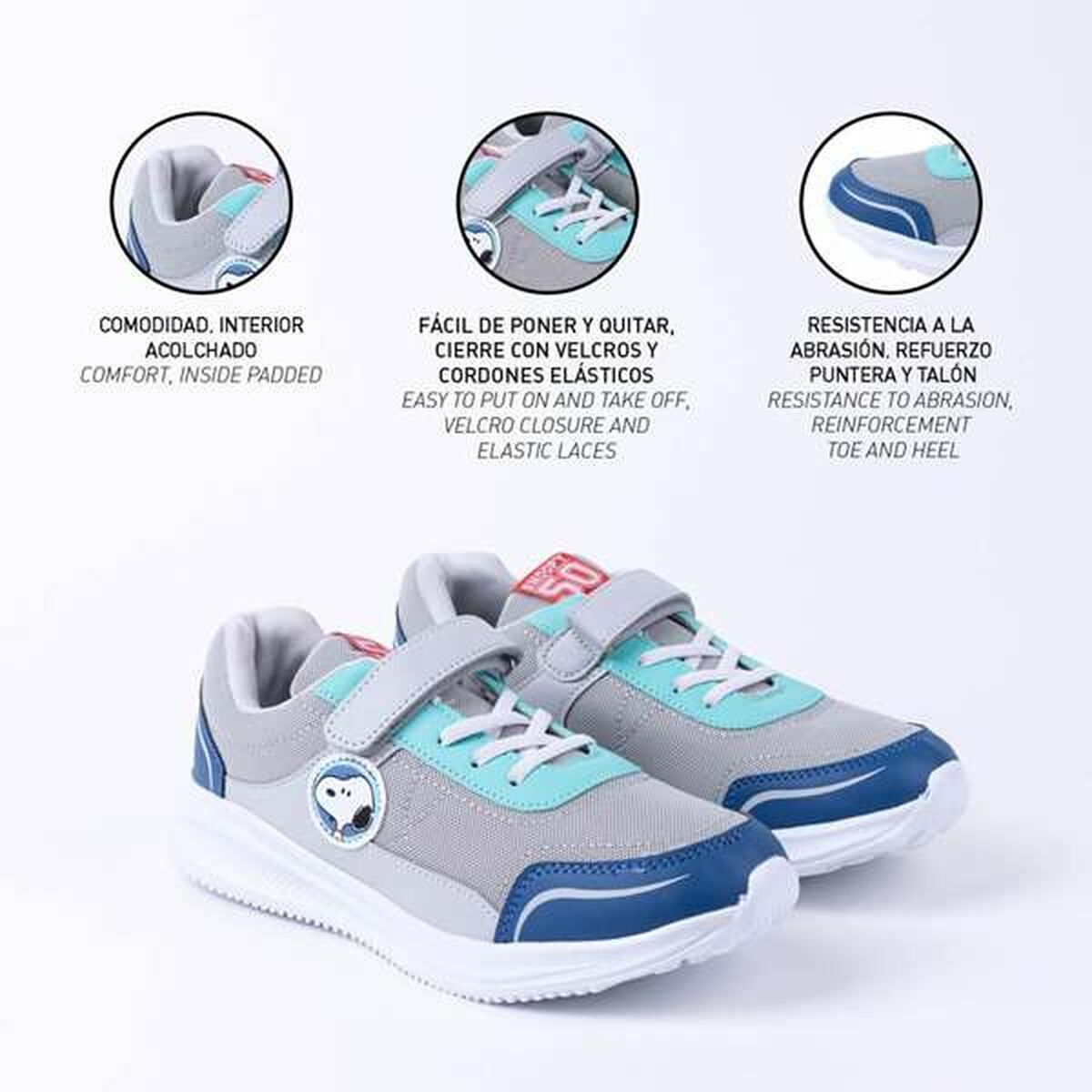 Sportschoenen voor Kinderen Snoopy Grijs 34-Topper Trend
