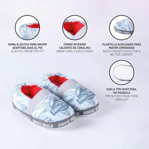 Slippers Voor in Huis Jurassic Park Lichtgrijs 28-29-Topper Trend