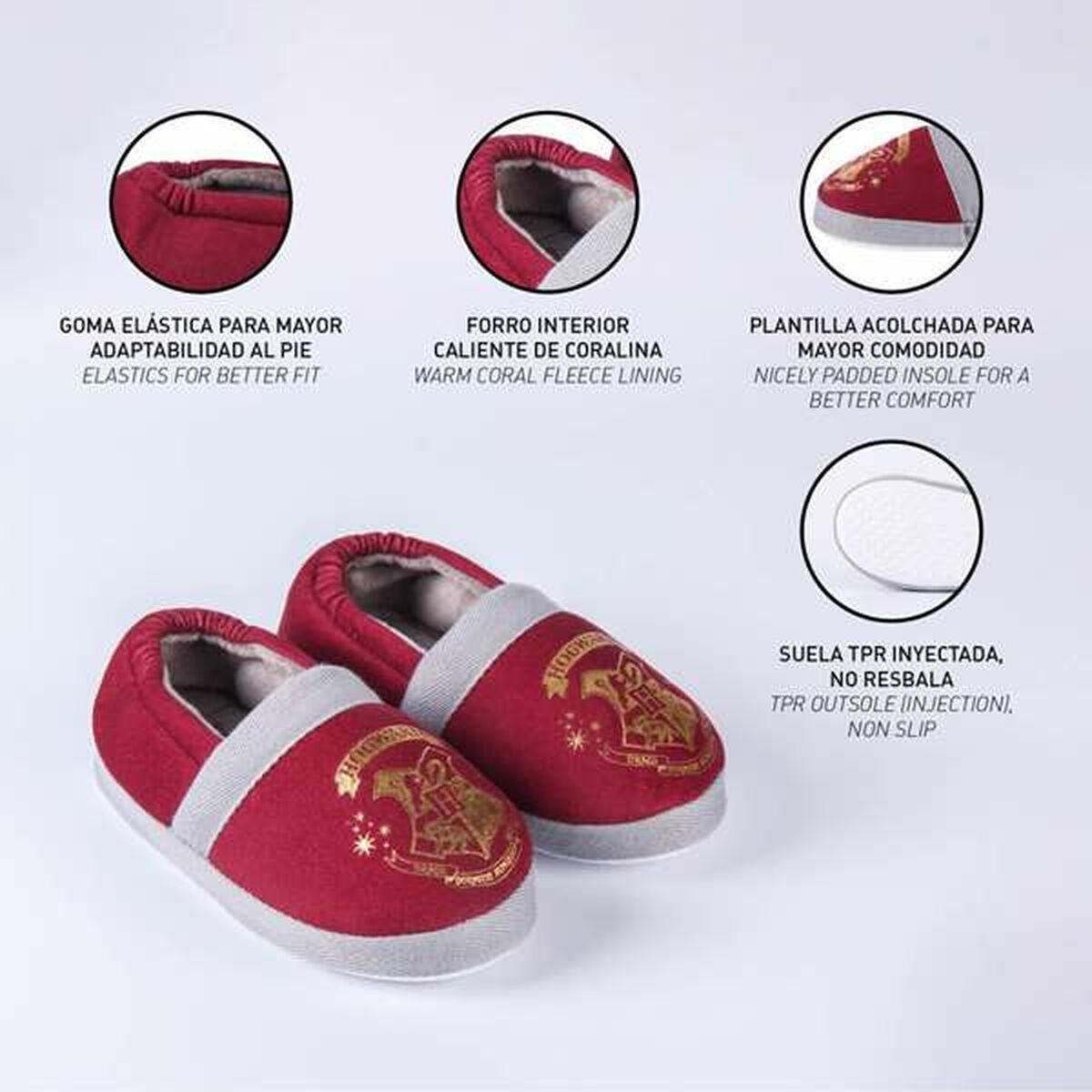 Slippers Voor in Huis Harry Potter Donkerrood 30-31-Topper Trend