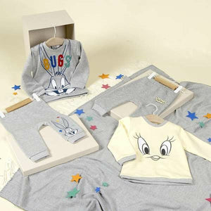 Sportsoutfit voor baby Looney Tunes Grijs 3 Maanden-Topper Trend