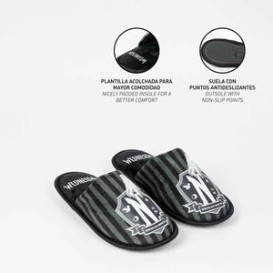Slippers Voor in Huis Wednesday Zwart 38-39-Topper Trend