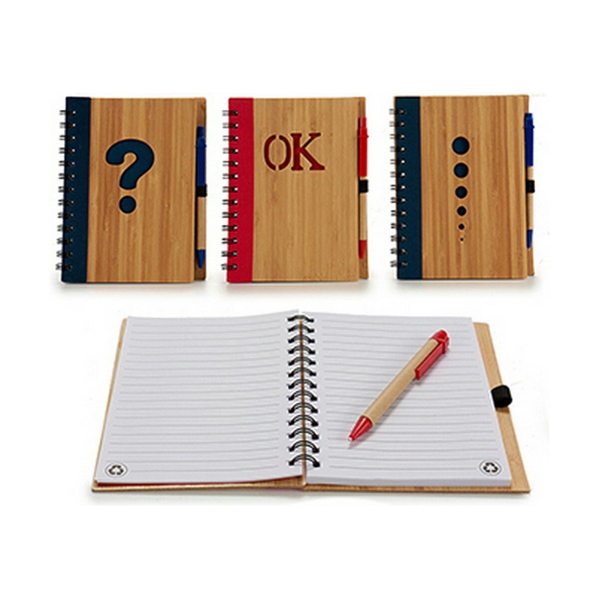 Spiraalnotitieblok met Pen Pincello 1711110 14 x 18 cm Symbolen (12 Stuks)-Topper Trend