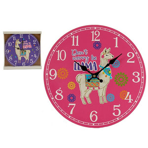 Muurklok Lama 3 x 33,8 x 33,8 cm (12 Stuks)-Topper Trend