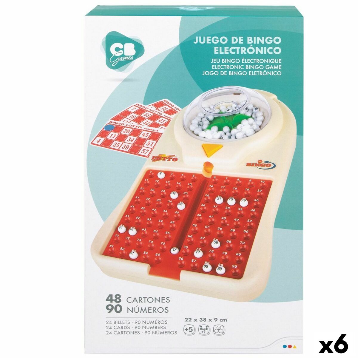 Automatische Bingo Colorbaby Karton Plastic (6 Stuks)-Topper Trend